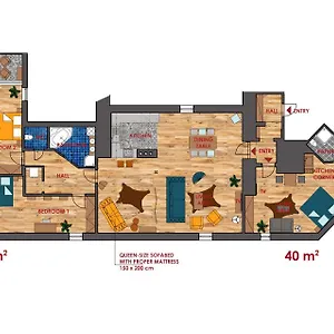 Apartment Bohemian Chic 2 Bedroom 2 Bathroom Loft With Hanging Chair, Prague